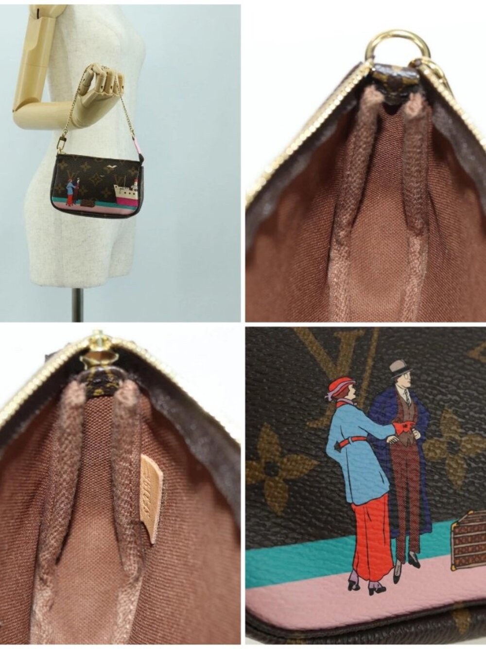 LOUIS VUITTON Monogram Mini Pochette Accessoires Pouch M62141 LV Auth 179814M - Picture 14 of 14